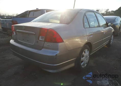 2004 Honda Civic Lx из США, поврежденный, VIN 2HGES16564H559354